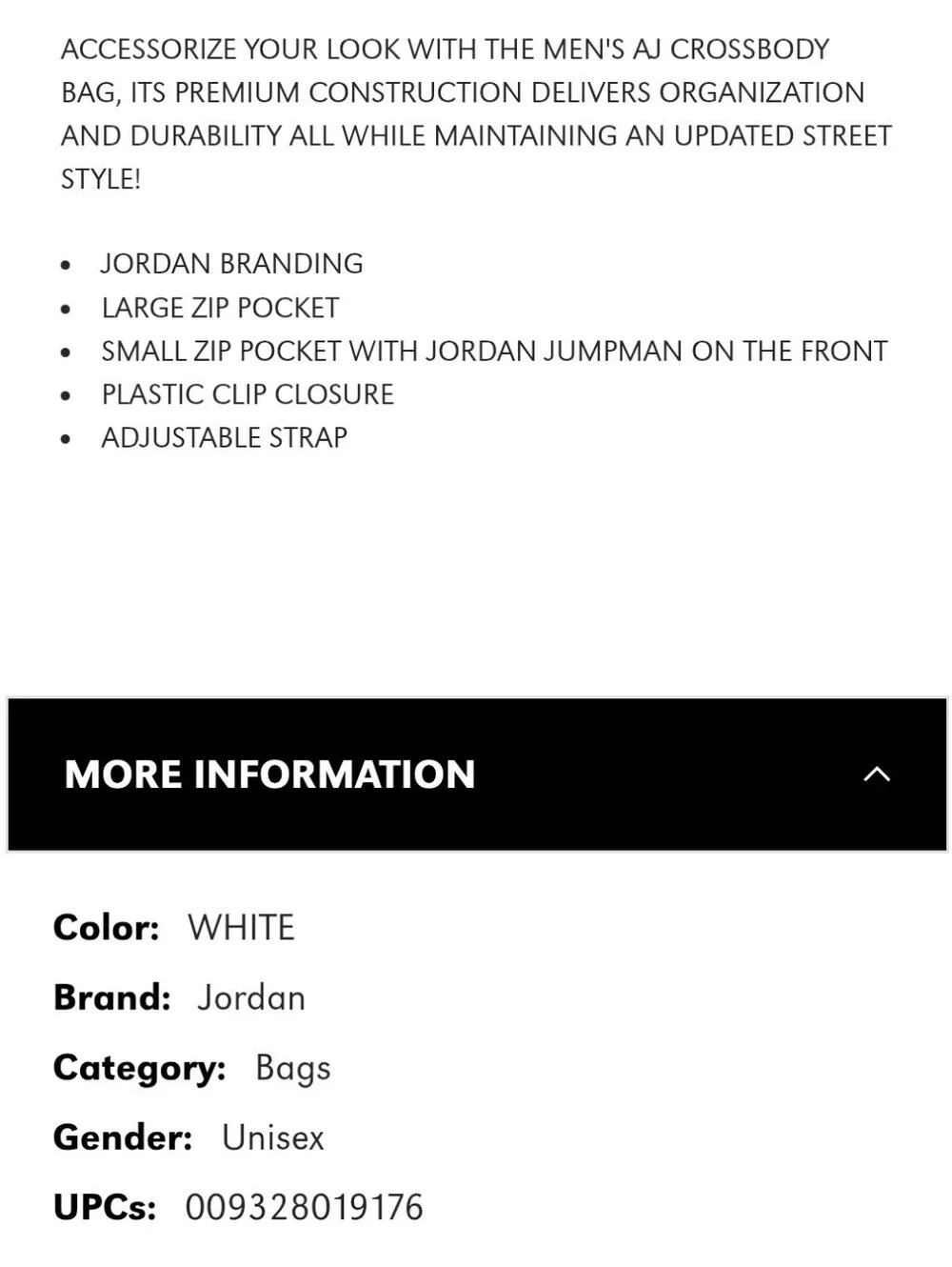 Jordan Jumpman Classic Crossbody Waist Bag